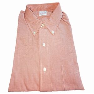 NWT Brooks Brothers Button Down Shirt 16 X 32, Red Checks